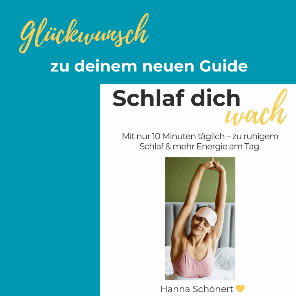Energie- & Schlaf-Coach Hanna Schönert zeigt den kostenlosen Guide "Schlaf dich wach"