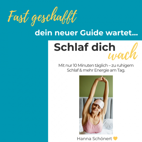 Energie- & Schlaf-Coach Hanna Schönert zeigt den kostenlosen Guide "Schlaf dich wach"